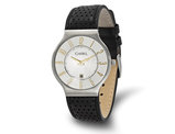 Chisel Stainless Steel White  Dial Analog Watch with Leather Band